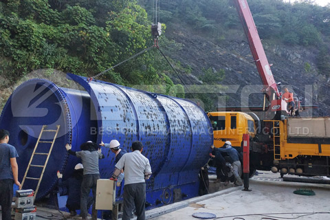 Installament of Beston Tyre Recycling Plant on South Korea